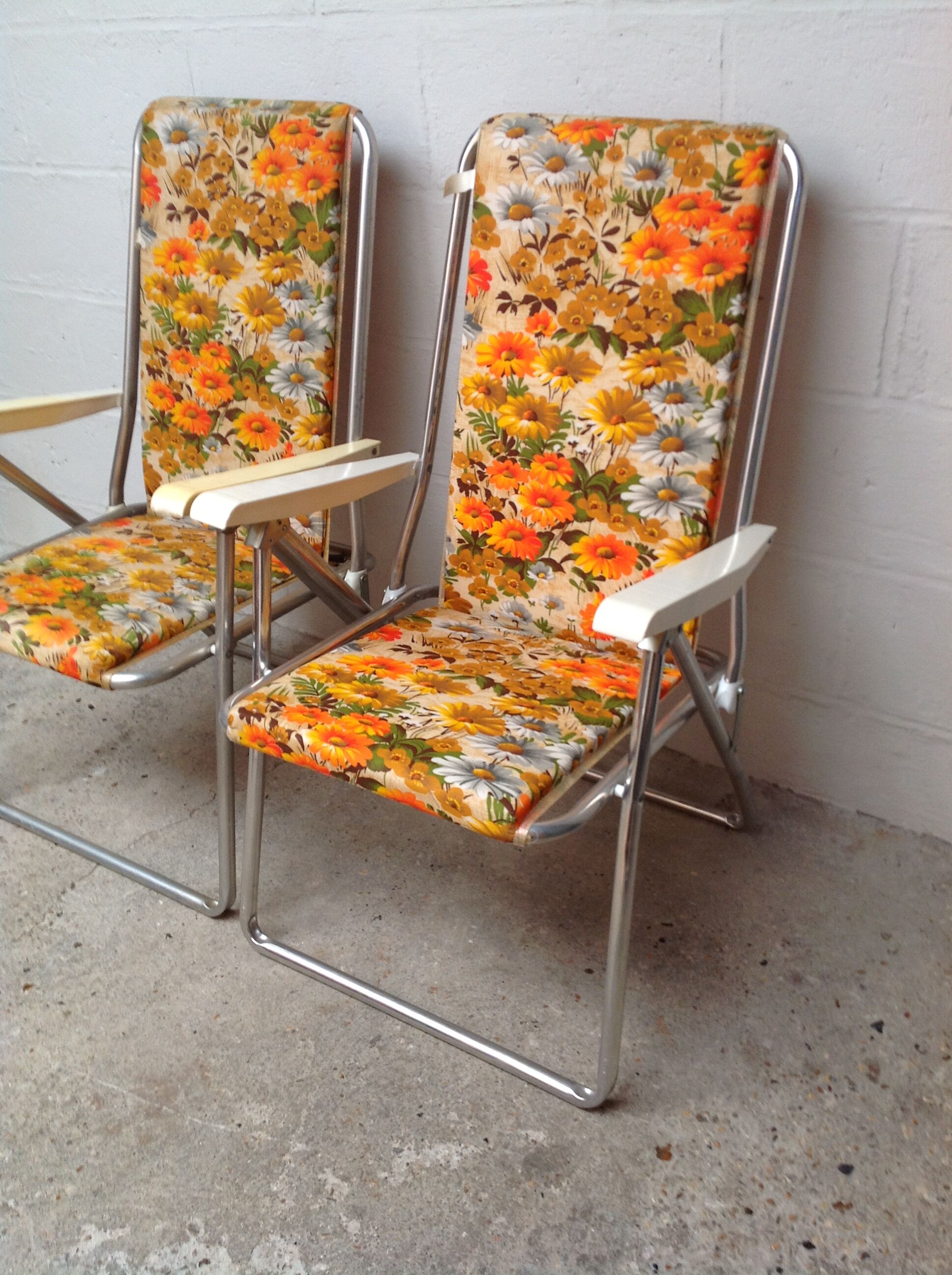 Pair of kettler vintage folding chairs 70's