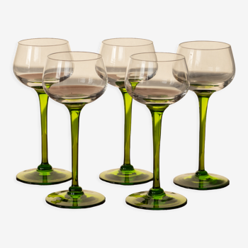 White wine glasses from Alsace