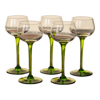 White wine glasses from Alsace