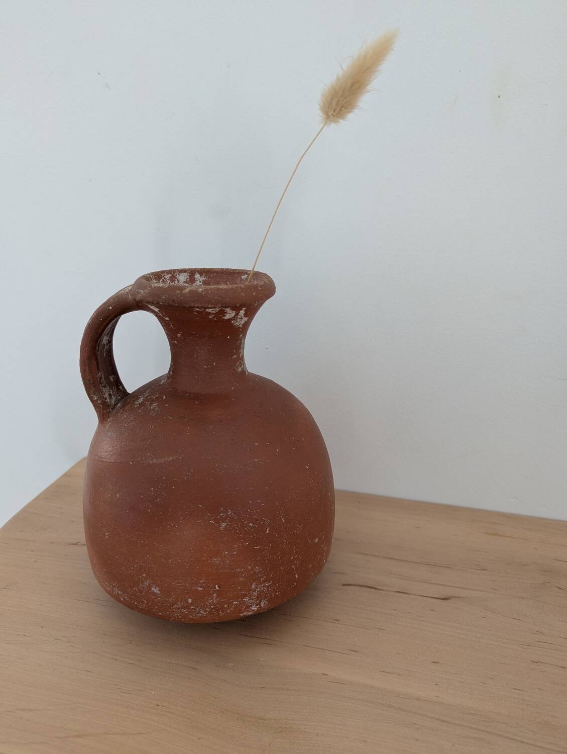 Terracotta amphora vase