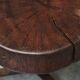 Tree Stump Stool or Solid Wood and Wrought Iron Side Table, Mid-Century