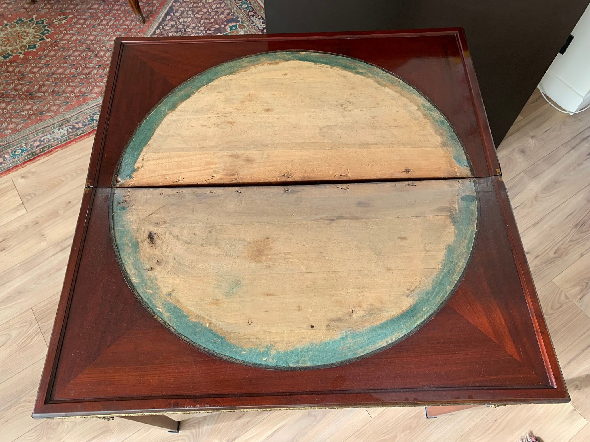 Console, games table Louis XVI style, nineteenth century