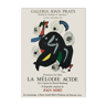 Lithograph poster Joan Miro, La mélodie acide, 1980.