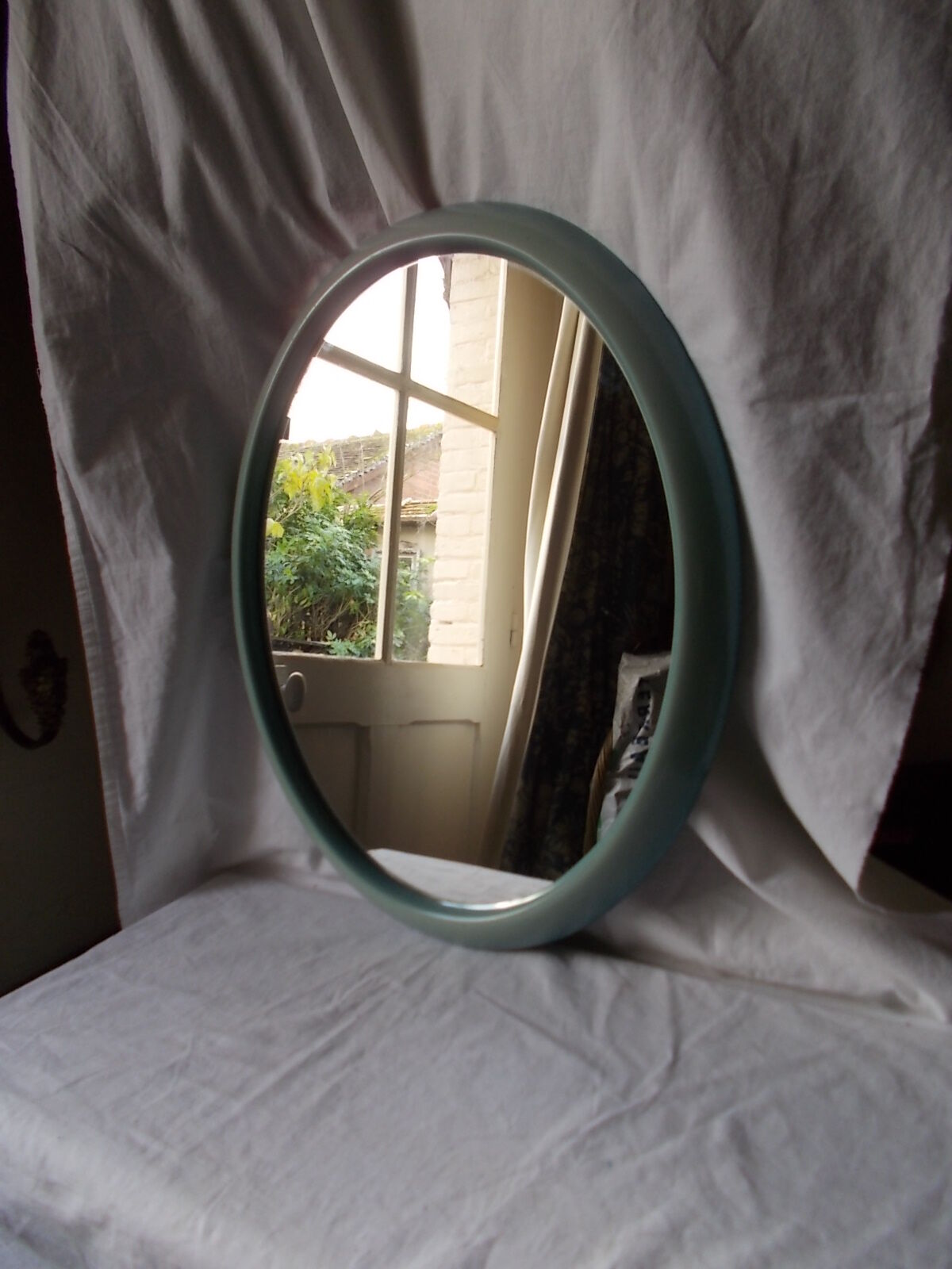 Vintage blue mirror 55x45cm