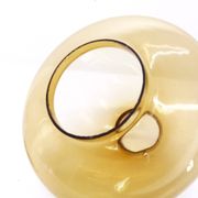 Jakobsson Claudia L10227 Scandinavian candle holder, amber yellow glass, Markaryd