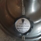 J. Goardere pewter candle holder