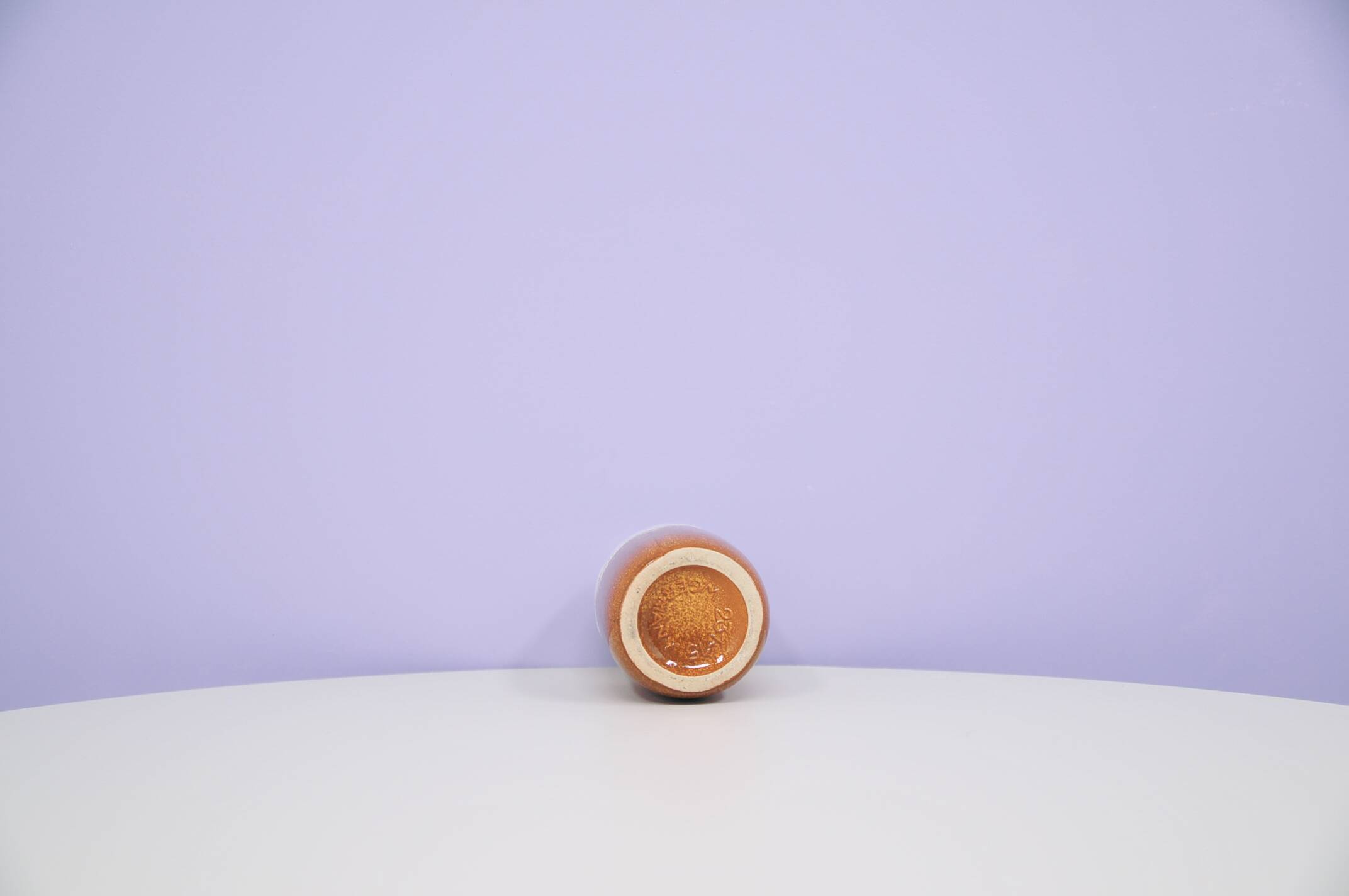 vintage brown & white West Germany vase