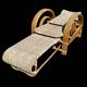 Vintage Rattan and Bamboo Chaise Longue from the 60s Italy
