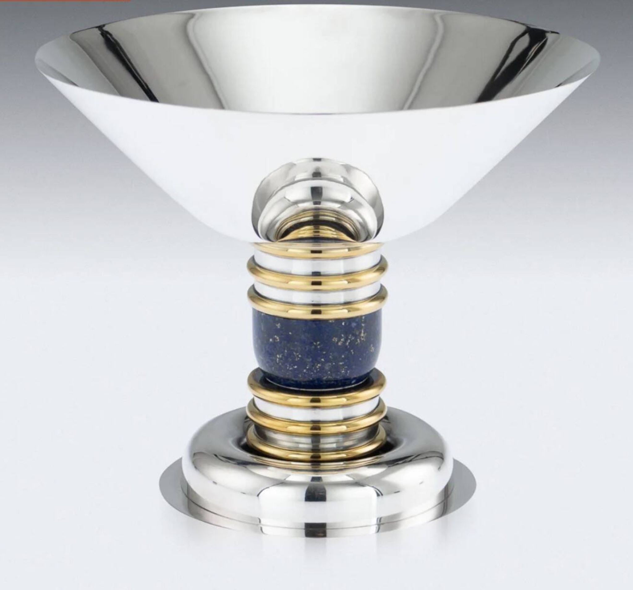 JEAN-EMILE PUIFORCAT - ART DECO CUP IN STERLING SILVER & VERMEIL MINERVE