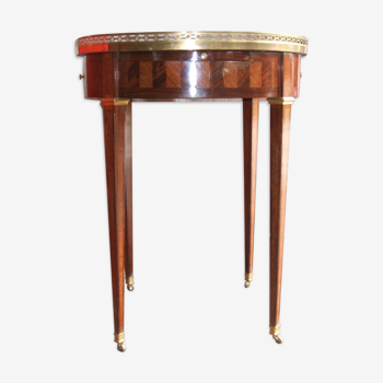 Table bouillotte marquetee
