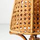 French Riviera Bamboo Rattan Table Lamps, Pair, Vienna Straw Shades, 1960s