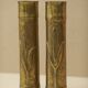 Pair of vintage Art Deco Brass vases Circa 191