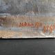 French vintage oil painting, signed Hollan, 1964