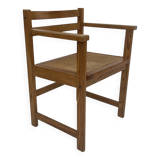 Vintage chair in webbing and pinewood from the 70s minimalist design