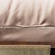 Fauteuil en tissu beige 70s vintage moderne