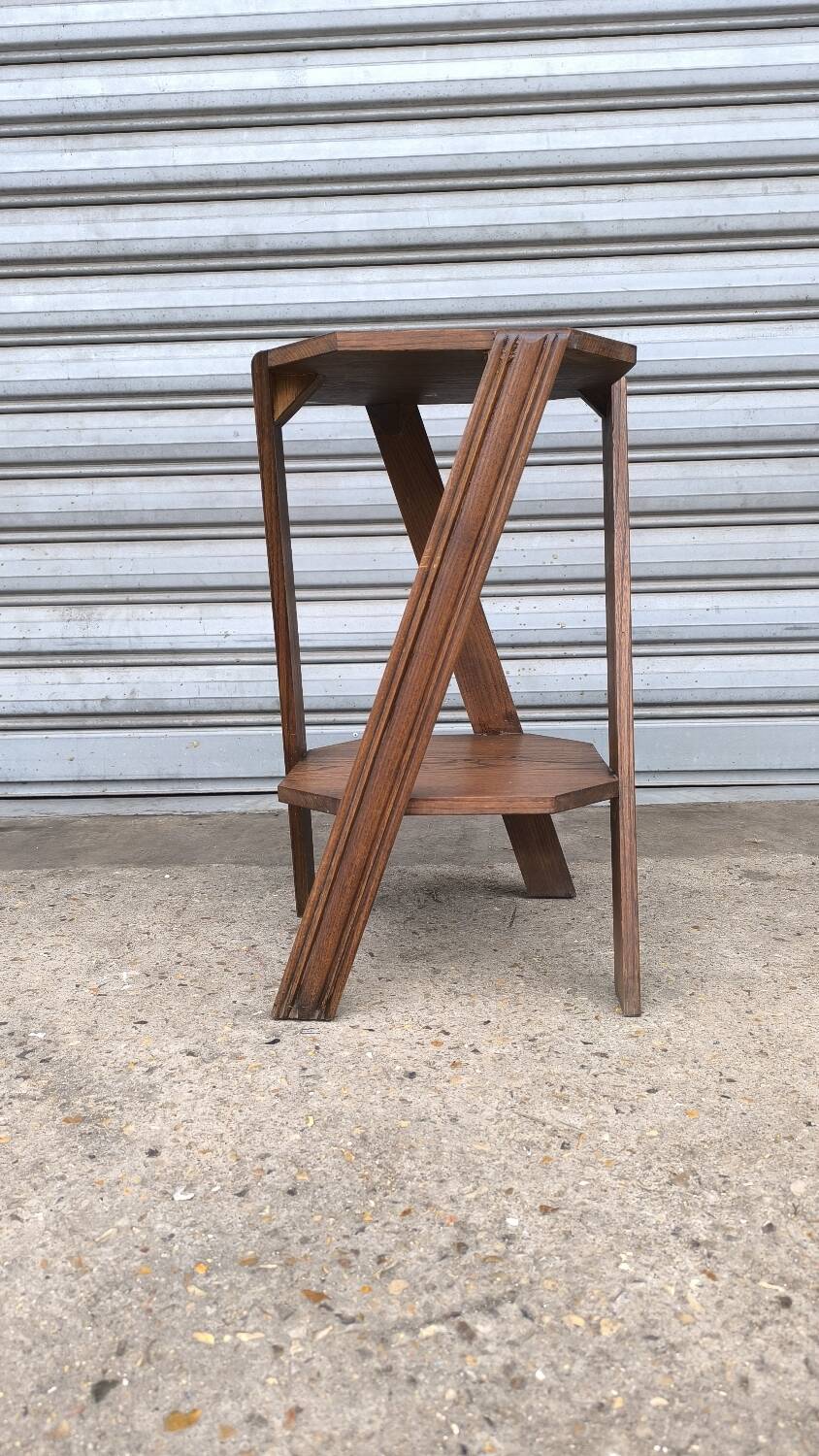 Art Deco oak side table