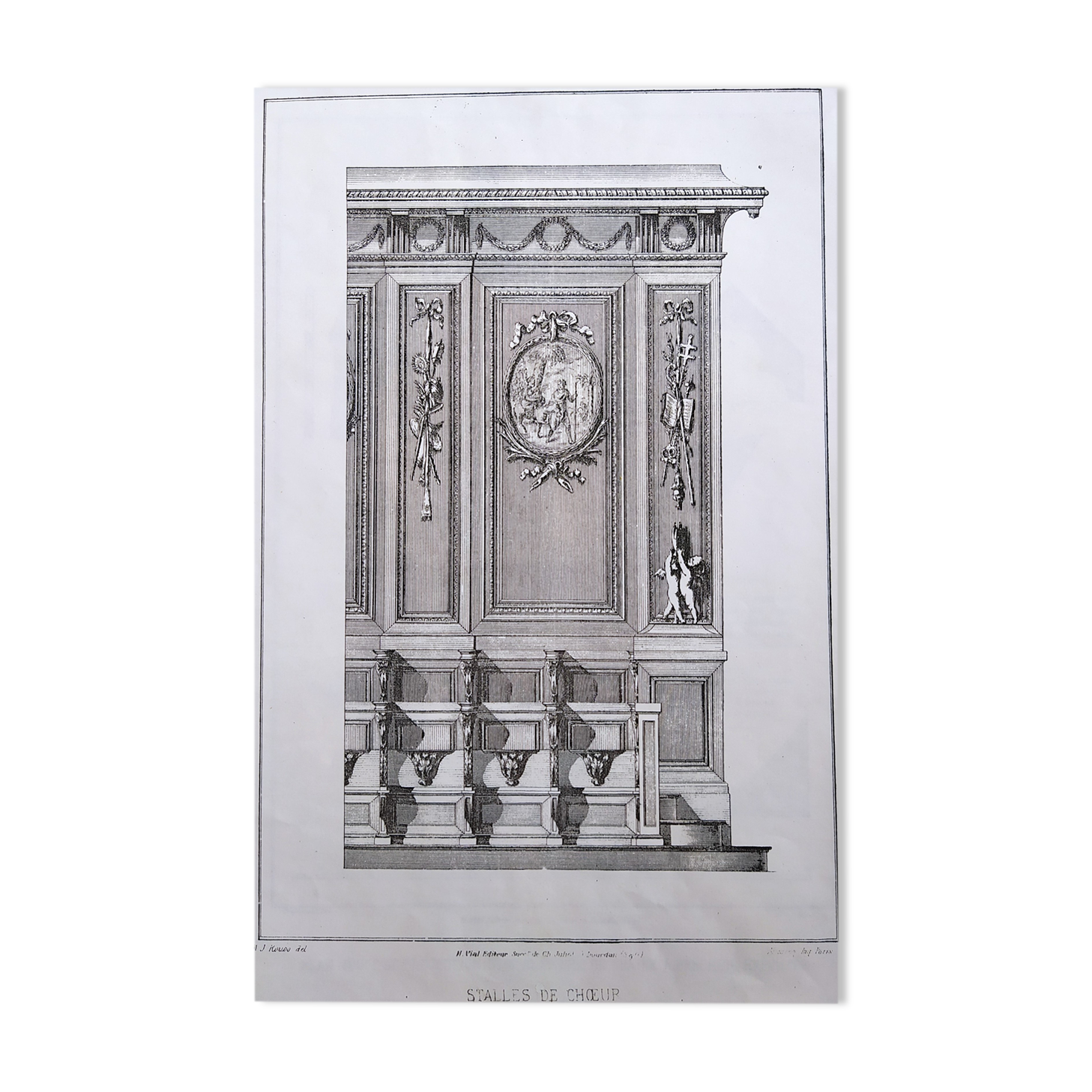 Carpentry board " Stalles de cœur "