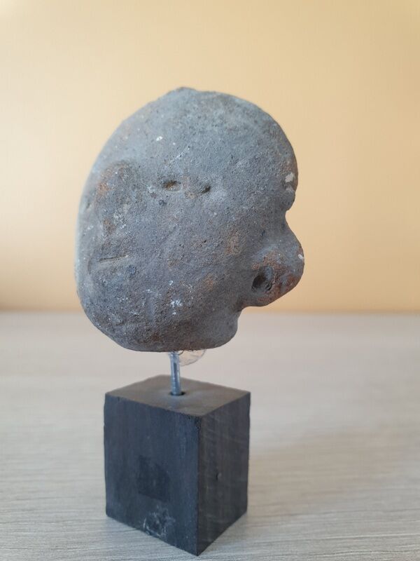 Ancient statuette head - Terracotta - Pre-Columbian art - 1st millennium