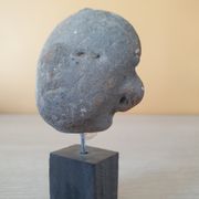 Ancient statuette head - Terracotta - Pre-Columbian art - 1st millennium