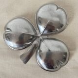 Stainless steel clover serving dish, 60s-70s