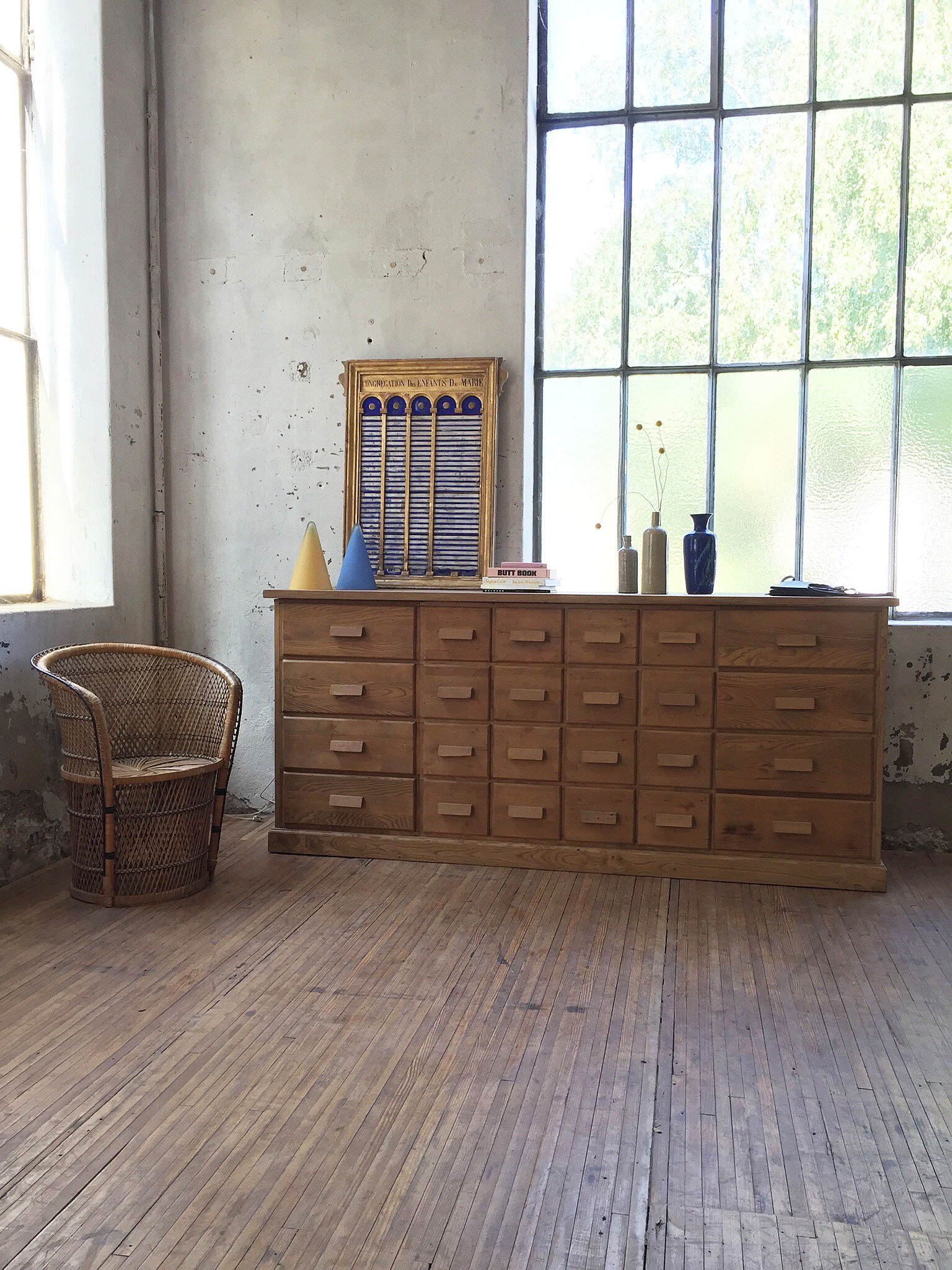 Fauteuil en osier vintage