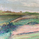 Ancient landscape of Brittany signed