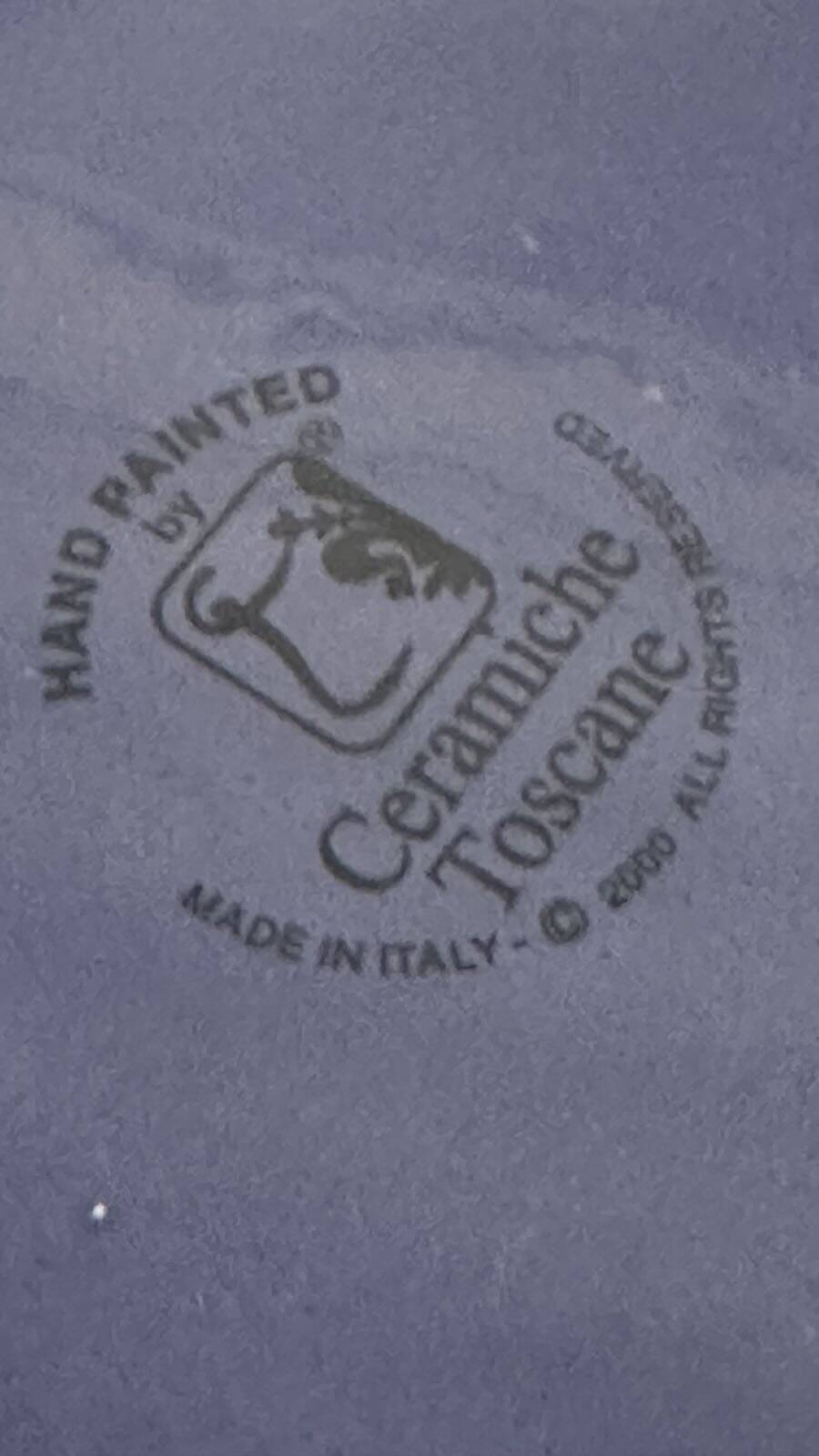 Large ceramic serving platter. Hand-painted ceramics from Tuscany.