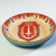 Longwy enamel trinket dish, infantry, 20th century