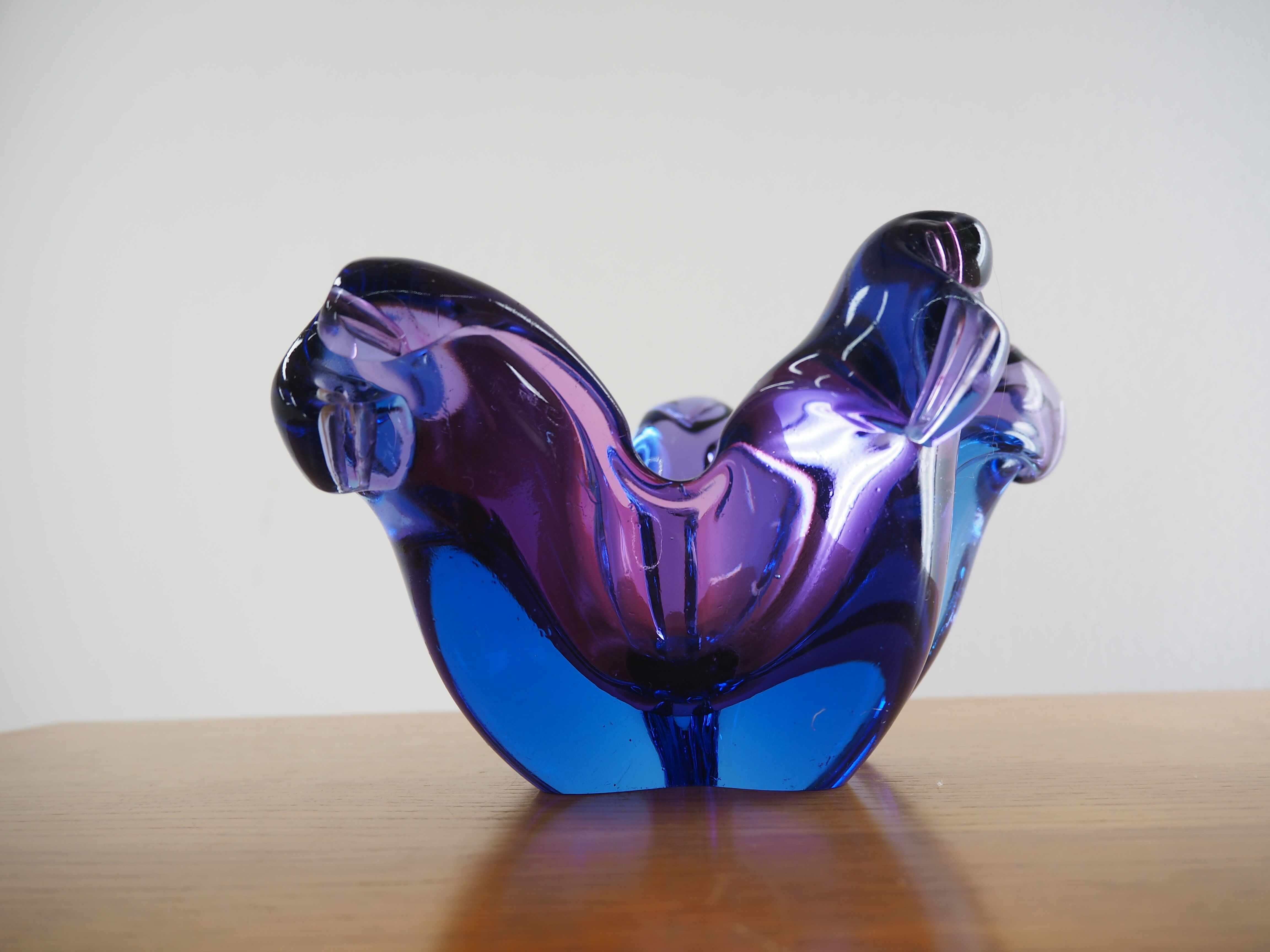Midcentury Artglass Bowl, From Czechoslovakia, 1950s