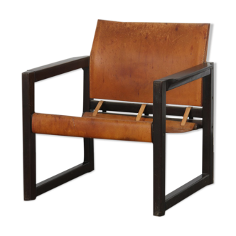 Vintage leather armchair, Karin Mobring for Ikea, Diana model, 1970