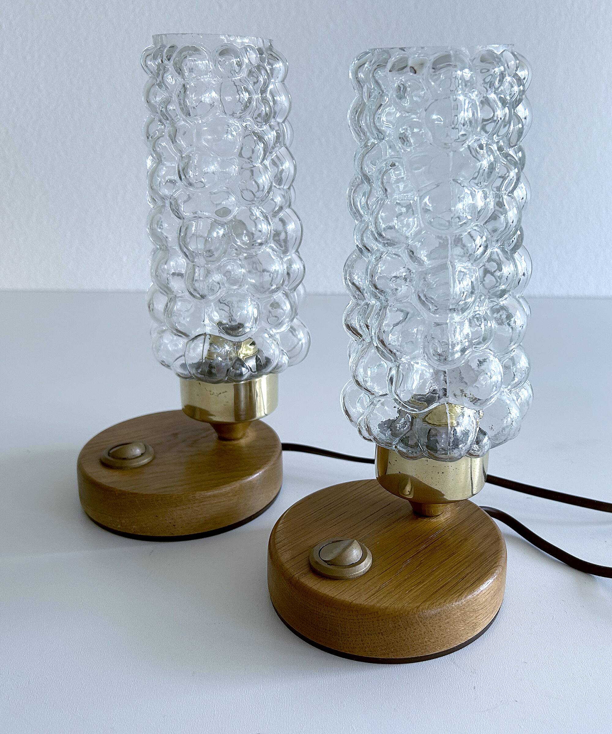 Pair Bubble Glass Scandinavian lights