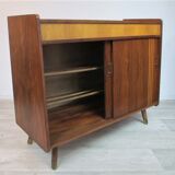 German walnut veneer shoe cabinet, 1960boi