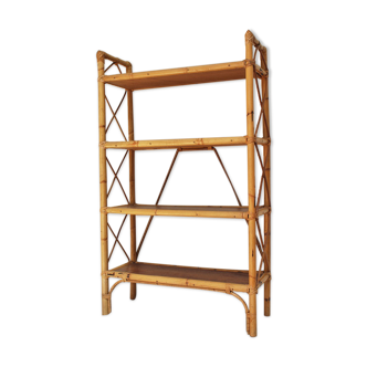 Vintage rattan shelf