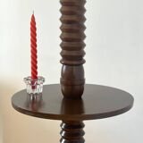 1940s floor lamp in turned wood