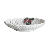 Large white twisted ceramic basket