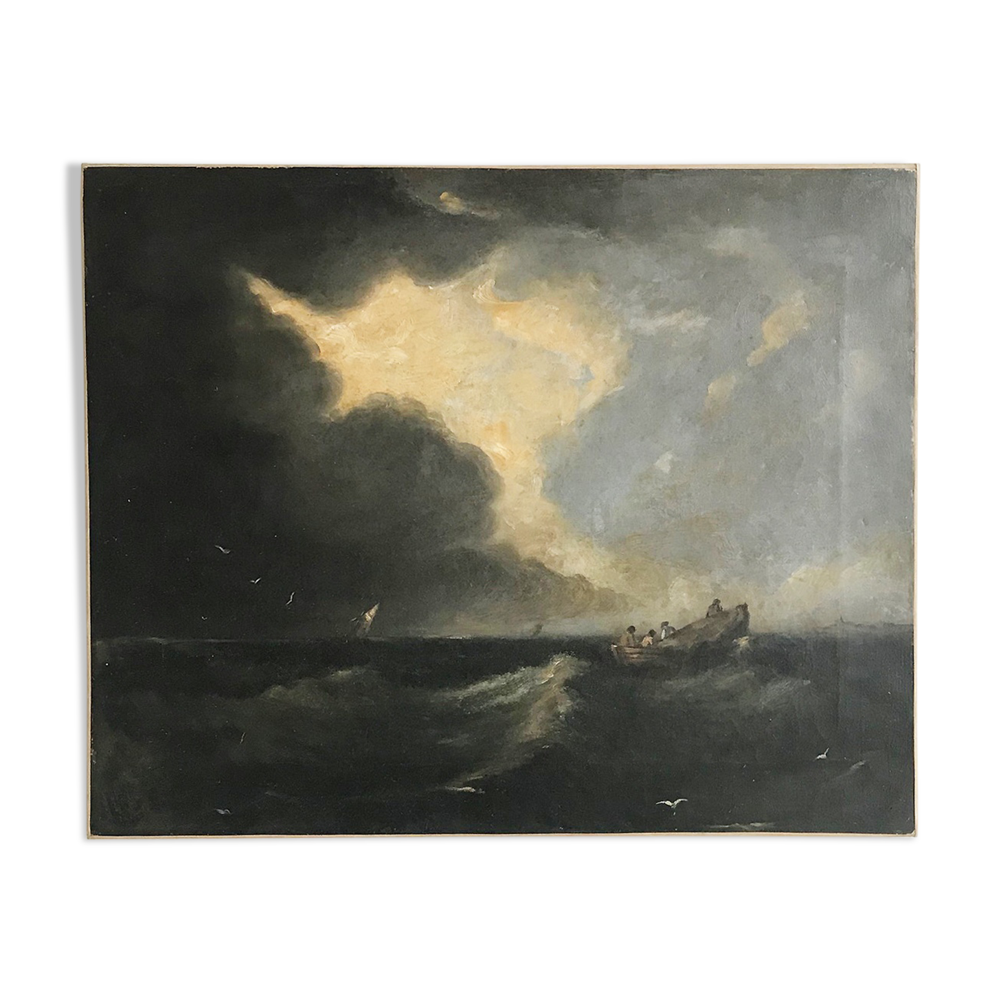 Marine - oil on canvas - English School XIX