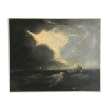 Marine - oil on canvas - English School XIX