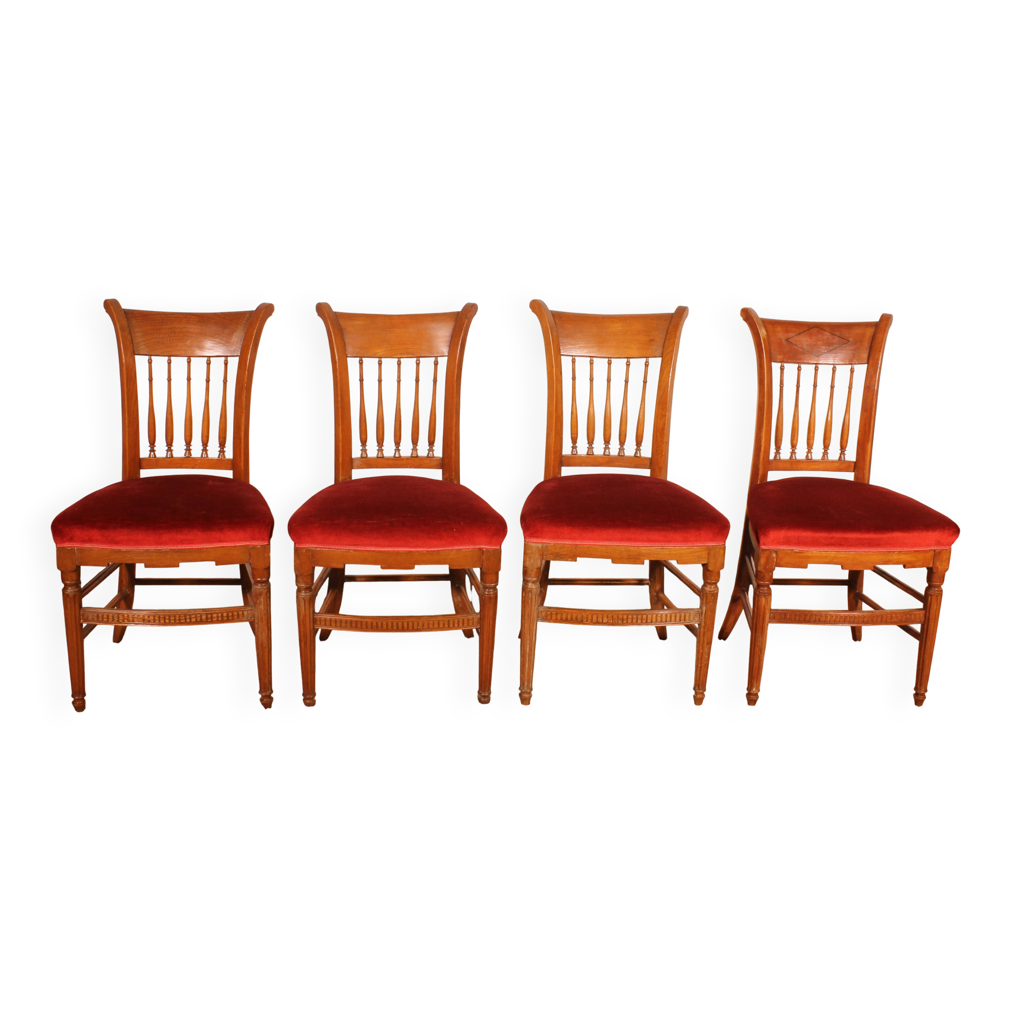 Set of 4 Directoire period chairs.