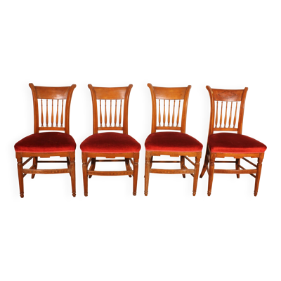 Suite de 4 chaises d'époque directoire