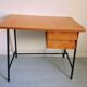 Scandinavian desk, 80s wood and metal