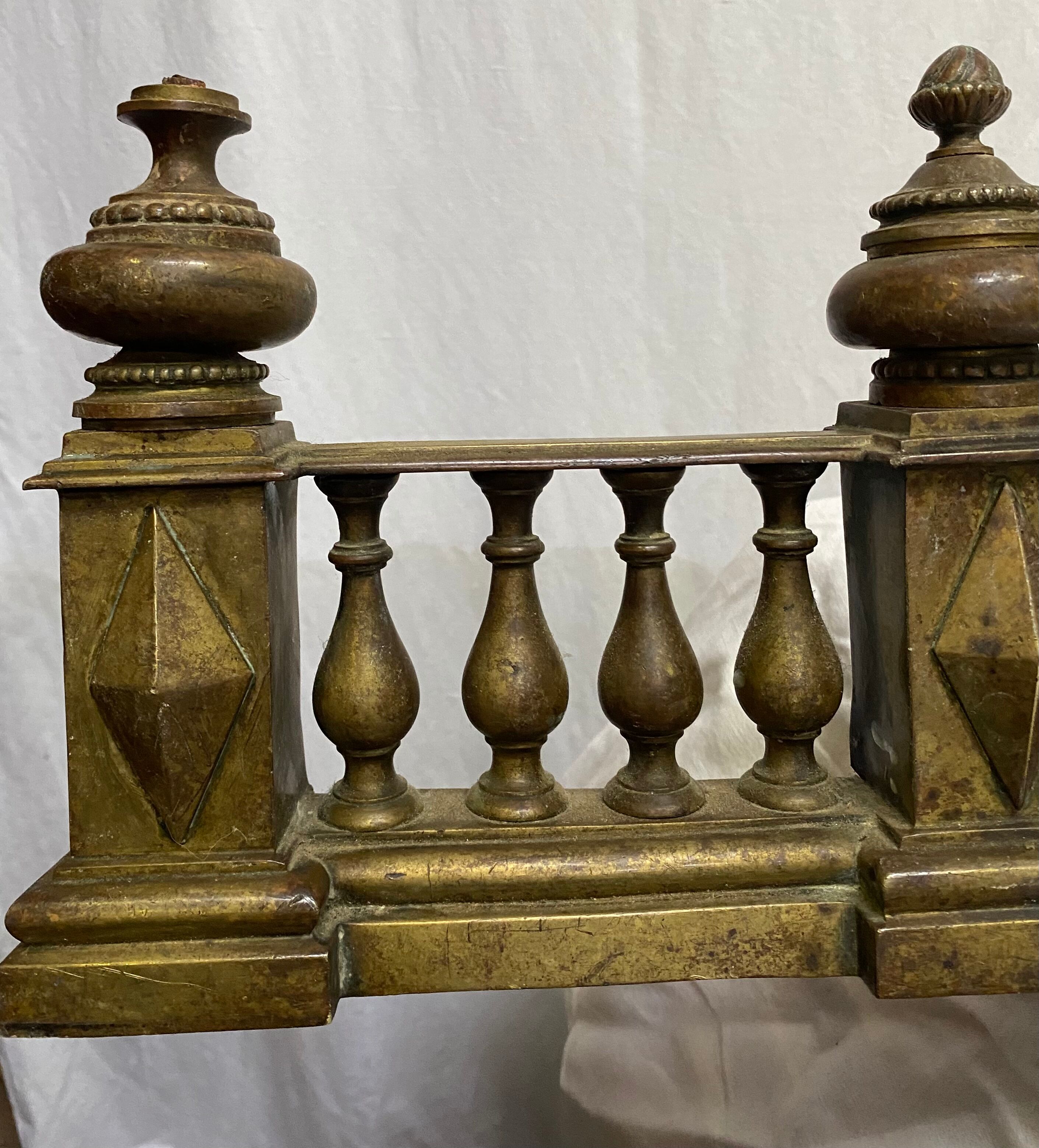 Fireplace bar, bronze fireplace bar Louis XVI style, Napoleon III era