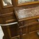 Napoleon III wardrobe in walnut, late 19th century, 3 mirrors, marble.