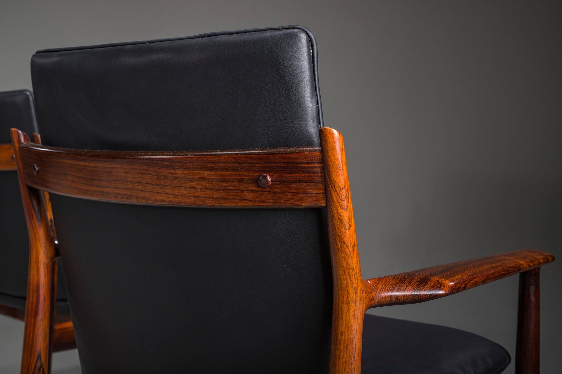 Danish Model 431 armchairs in leather by Arne Vodder for Sibast Møbler, 1960s, set of 4