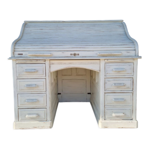 Bureau à rideau patiné