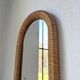 Miroir osier tressé Italie années 60 ovale