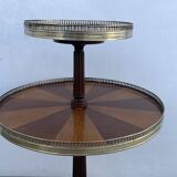 Late 19th century tripod pedestal table in wood marquetry