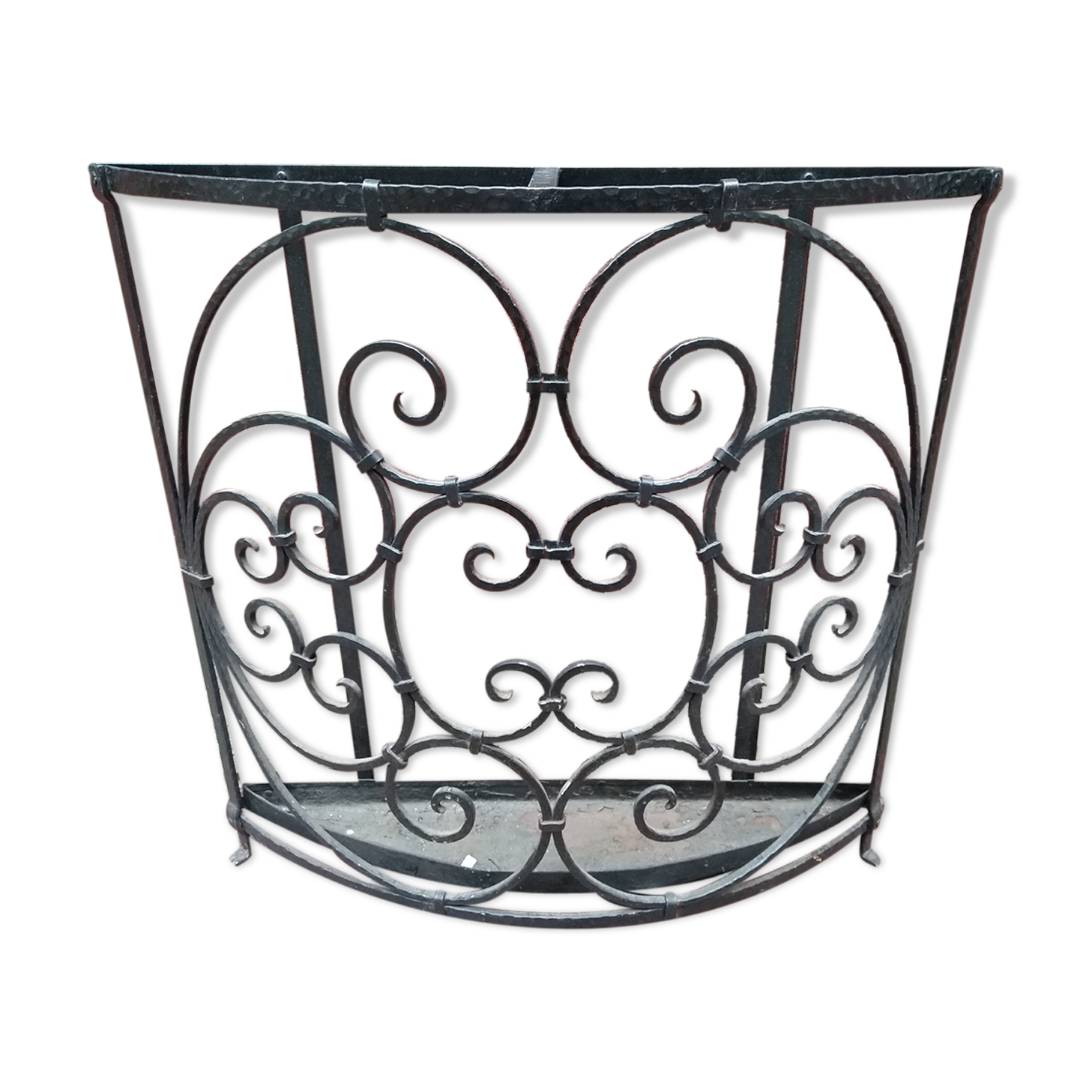 Porte parapluie en fer forgé martelé