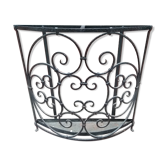 Hammered wrought iron umbrella holder