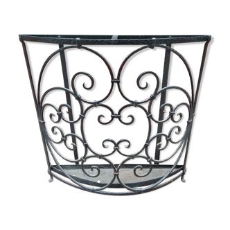 Hammered wrought iron umbrella holder