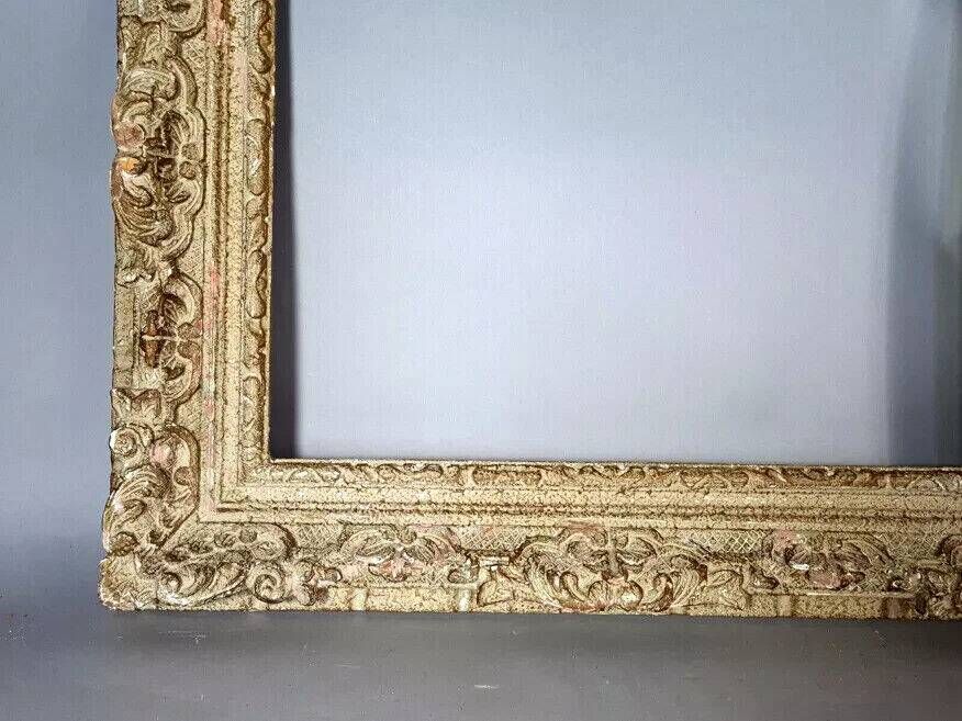 Large old Montparnasse carved wood frame 72x63 for painting 52x44 cm B161